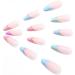 French False Nails Pink Heart Press on Nails Ballerina Acrylic Stick on Nails Almond Fake Nails 24pcs for Women and Girls (Color : Pink Size : E) - Buy Online on GoSupps.com