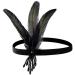 1 Pcs 1920s Flapper Headpiece Black Feather Headband Roaring 20s Gatsby Hair Accessories