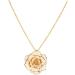 WIPPWER Gold Dipped White Rose Pendant Necklace - Perfect Valentine & Mother Day Gift for Women - Buy Online on GoSupps.com