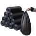 15pcs/Roll Flat Top Type 60x80cm Disposable Trash Bags Big Size Kitchen Hotel Garbage Bags Black Plastic Bags
