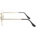 ALWAYSUV Retro Metal Frame Round Glasses - Classic Decorative Flat Mirror with Clear Lenses - Stylish Gold Eyewear for International Shipping - Buy Online on GoSupps.com