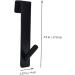 Mikikit 2pcs Bathroom Door Hook Black Wallet Keychain Over The Door Towel Hook Glass Door Hanger Clothing 17.8X4CM Black - Buy Online on GoSupps.com