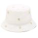 Umeepar Embroidered Bucket Hat Reversible Packable Foldable Beach Sun Hat Outdoor Cap for Women Men Daisy White/Plain White