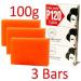 Kojie San Kojie San Skin Brightening Kojic Acid 3 Bars Soap 100g Fades Age Spots Freckles and Other Signs of Sun Damage Heals Acne Spots and Erases Scars and Red Marks