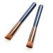 n/a Flat Head Foundation Brush Foundation Cream Concealer Brush Wooden Handle Makeup Brush Universal Beauty Tool 2PCS (Color : B)
