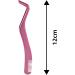 Eyelash Applicator Tool - 2 in 1 Double Ended Lash Tweezers with Comb, Curved Nipper - Pink - Buy Online on GoSupps.com
