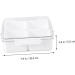 FELTECHELECTR Dried Fruit Plate Fruit Tray with Lid Appetizer Tray Party Candy Case Child Vegetable Storage Rack 20X20X6.5CM White - Buy Online on GoSupps.com