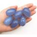 Natural Crystal Rough 1PC Natural Blue Chalcedony Egg Shaped Crystal Gemstone Polished Natural Stones and Minerals - Buy Online on GoSupps.com