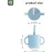 Hippywell Silicone Baby Straw Training Cup | Shatterproof Toddler Cup | Non-Slip Handles | 5oz Capacity | Blue | Ideal for Babies 6+ Months - Buy Online on GoSupps.com