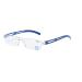 Kokobin frameworkless reading glasses visual aid with blue light filler anti blue light reading aid for women and men (blue +3.5 blue +3.5 dioptria