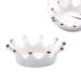 Minkissy Ceramic Nail Art Palette - Crown Shaped Manicure & Pigment Mixing Plate for Nail Makeup (White) - International Shipping Available - Buy Online on GoSupps.com
