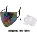 Yimidear Adult Bling Sequins Mouth Protection - Reusable Washable Dust Mask with 2 Active Coal Filters for Running & Cycling - Buy Online on GoSupps.com