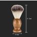 Natural Wooden Beard & Hair Care Set - 2 Piece Men's Shaving Brush for Facial Cleaning & Grooming - Buy Online on GoSupps.com