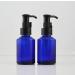 MZUU 2PCS 60ML/2OZ Empty Refillable Blue Glass Pump Bottles with Pump Vial Cosmetic Jar Cleansing Oil Emulsion Essence Cream Lotion Essential Oil Pump Dispenser - Buy Online on GoSupps.com