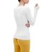 Grajtcin Long Sleeve Workout Shirt for Women - Breathable Athletic Top for Gym, Yoga, Running - Slim Fit Seamless Design - Size Medium, White - Buy Online on GoSupps.com