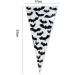 VDL Pack of 25 Halloween Sweet Cones 17x33cm Bat Themed Clear Treat Bags with Twist Ties - Buy Online on GoSupps.com