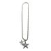 OralGos Star Pendant Necklace Titanium Steel Round Beads Choker Party Jewelry Suitable for Wedding Party Daily Wear Metal