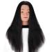 Lai-lyq exercise head long real hair hairdressing doll can be used to practice: colored (dark series) finely cut thermal resylt and chemically treated.