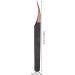 Premium Rose Gold Stainless Steel Eyelash Extension Tweezers - Safe Precise & Curved for Women's Salon Use - Buy Online on GoSupps.com