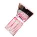 Travel Makeup Brush Set 5pcs Mini Complete Function Cosmetic Brushes Kit With Mirror Travel Cosmetic Brush Set Brush Baggy Roller The Lip Bar Mascara(Pink)