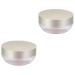 FOMIYES 2pcs Cosmetic Travel Containers Powder Case Cosmetic Case Compact Loose Powder Elastic Mesh 8.4*4.3*1cmx2pcs Silverx2pcs