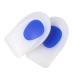 Shoe Heel Silicone Extra Soft Shock Absorption Cushion Liner Men Soft Walk for Heel Spurs and Heal Dry Cracked Heels(X-Large) Blue