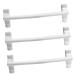 Hoement 3pcs Hook up Over The Door Hanger Towel Rack Clothes Rack Clip Hooks Door Storage Rack Abs White