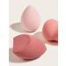 Luxury Beauty Blender Set - 3 Makeup Sponges with Travel Box for Flawless Foundation Contour & Highlight - Pink/Red - Buy Online on GoSupps.com