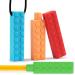 Ecklace and Pencil Topper for Kids Teething Silicone Chewing Necklace Chewing Biting(4 Pieces)