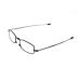 Foldable metal reading glasses with telescopic ironing flip top etui |Rectangular high -quality glasses |Reading aid for women & men from Mini glasses 2.5x black