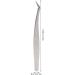 Eyelash Extension Tweezers - Silver Stainless Steel Slanted Manicure Tweezers for Precision Application - Buy Online on GoSupps.com