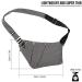 Lixada Anti-Theft Sling Bag - Lightweight Crossbody Shoulder Bag for Men & Women | Perfect for Travel Hiking & Outdoor Sports - Gray - Buy Online on GoSupps.com