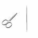 YSUUZRL 2 Pcs (Nasal hair scissors+Big-headed file needles) Whitehead Removal Acne Blackhead Removal Needles Tweezers Beauty Salon Pimples Needles Deep Cleaner Clip Tool