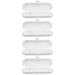 Gleavi 4 pieces of electric toothbrush box pockets for electric toothbrushes hard shell case for toothbrush holder for toothbrush cups toothbrush holder box white portable pp Miss (1 Pack) whitex4stk