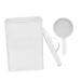 BCOATH 1 Set Washing Storage Bucket Soap Dispensers Condensate Beads Bucket Bin White Wrought Iron 1 count (Pack of 1) White