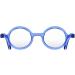 LONDON MOLE Round Reading Glasses - Transparent Blue 2.5x | Stylish Men's Women's Unisex Readers with Spring Hinges - Buy Online on GoSupps.com
