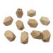 Wendysun 15mm22mm 50pcs Natural Organic Maple Unfinished Hexagon Geometric Wooden Beads DIY Necklace Bracelet Beads Accessories&Crafts Baby Teether Hanging Materials Wooden Teether (50pcs)