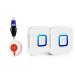 YCTZE Caregiver Pager wireless call buttons patient nurse warning system 330m call button to monitor older people for patients with disabilities with 38 music titles 2 recipients / button (EU)
