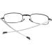 Foldable Metal Reading Glasses 2.5x | High-Quality Rectangular Specs with Telescopic Flip Top Etui | Stylish Reading Aid for Men & Women - Buy Online on GoSupps.com