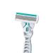 Velvety Skin Women's Razor 6 Blades - Moisturizing Strip - Comfortable Handle - Turquoise Satin - Buy Online on GoSupps.com