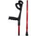 VISIONU Lightweight Foldable Forearm Crutch | Aluminum Walking Stick | Height Adjustable Ergonomic Handle | Comfortable Grip | Red - Buy Online on GoSupps.com