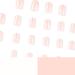 French Tip Press on Nails - Short Square Press On Nails with Nail Tips White Edged Naked Pink Design Glossy press on nails Acrylic False Nails Cute Artificial Nails - Buy Online on GoSupps.com