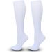 Compression Stockings for Men & Women - 4 Pairs Support Socks for Travel Sports & Nursing - White Knee High Compression Socks - Buy Online on GoSupps.com