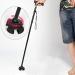 SilteD Adjustable Crutches Folding Walking Cane with LED Light Pivoting 3 Base Adjustable Walking Stick Lightweight Aluminum Offset Cane for Man/Woman Crutches