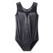 BAOHULU Girls Gymnastics Leotards One-piece 3-14 Years Practice Outfit 7-8 Years Sequin Black
