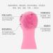 RIYAN 3In1 Silicone Cleansing Brush Deep Cleaning Remove Blackhead Acne Pore Clean Electric Face Cleaner Rose Red - Buy Online on GoSupps.com