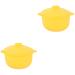 Minkissy 2 pieces of wax melt silicone bowl travel accessories silicone pot lid portable mini heater silicone wax stark lid leg growth stuff silicone wax heat insert wax warmer