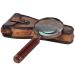 Magnifying Glasses Vision aids Glass Handheld Retro Magnifying Glass Premium Gift Box 10X Optical Old Man Reading Books Newspaper Maps Coins Jewelry Hobbies Craft Antiques Stationery Office Supplies 1