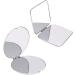 Folding Makeup Mirror Portable Stainless Steel Cosmetic Mirror Double Sided Pocket Mirror Square Beauty Tools - Buy Online on GoSupps.com