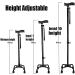 Canes Walking Stick Light 4 Foot Walking Stick Telescopic Stable Height Adjustable Silver Walking Stick and Crutch for The Elderly Old Man Handicapped Woman Injured - Buy Online on GoSupps.com